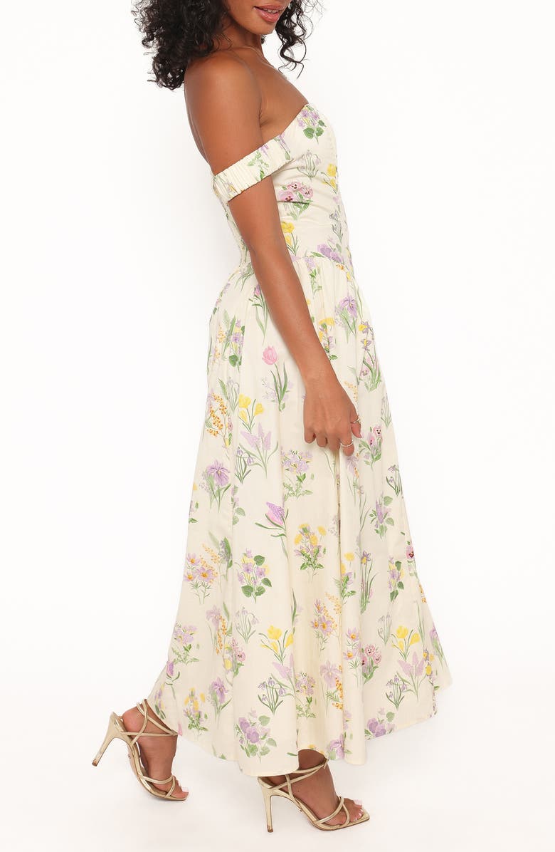 Petal & Pup Larni Off the Shoulder Maxi Dress, Alternate, color, Lavender Multi