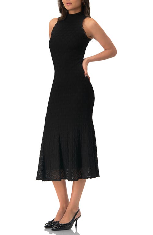 Ivonne Knitted Midi Dress In Black