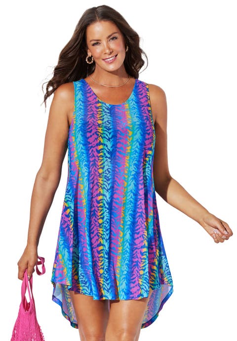 Quincy Mesh High Low Cover Up Tunic
