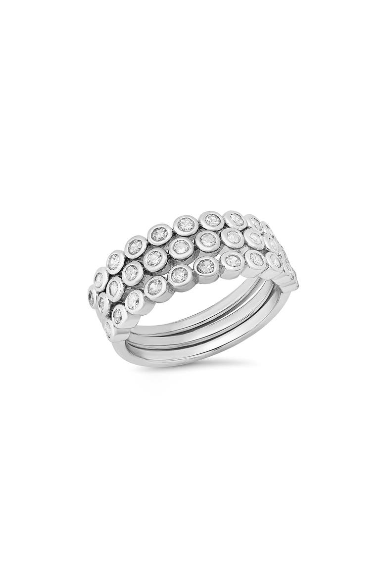 Simulated Diamond Band Ring, Main, color, SILVER