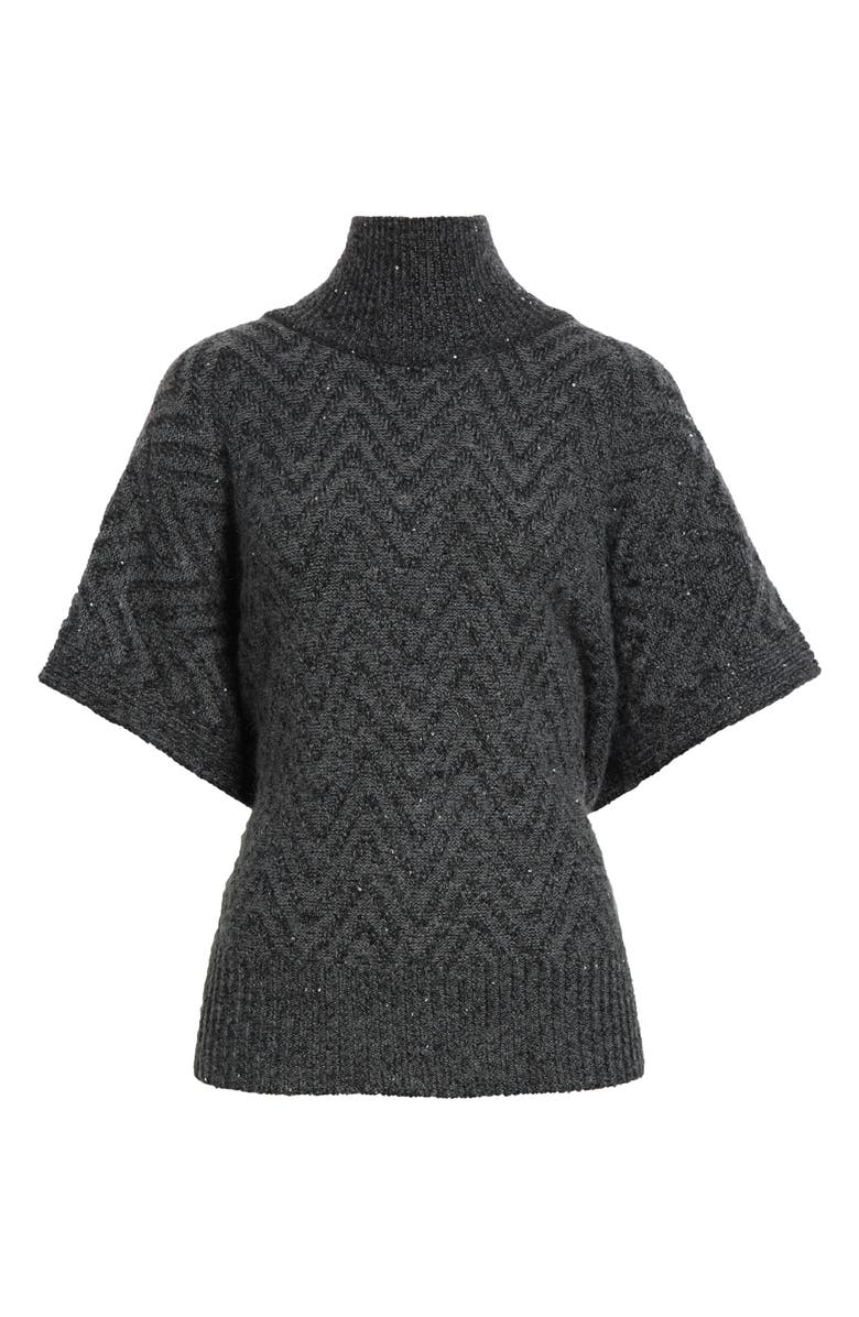 Missoni Zigzag Sequin Poncho, Alternate, color, 0001 Grey