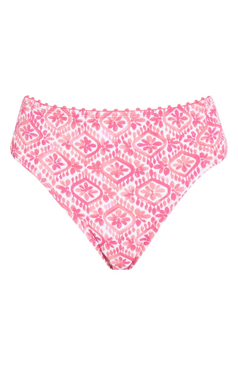 Tommy Bahama Island Cays Shell Beach High Waist Bikini Bottoms, Main, color, Passion Pink