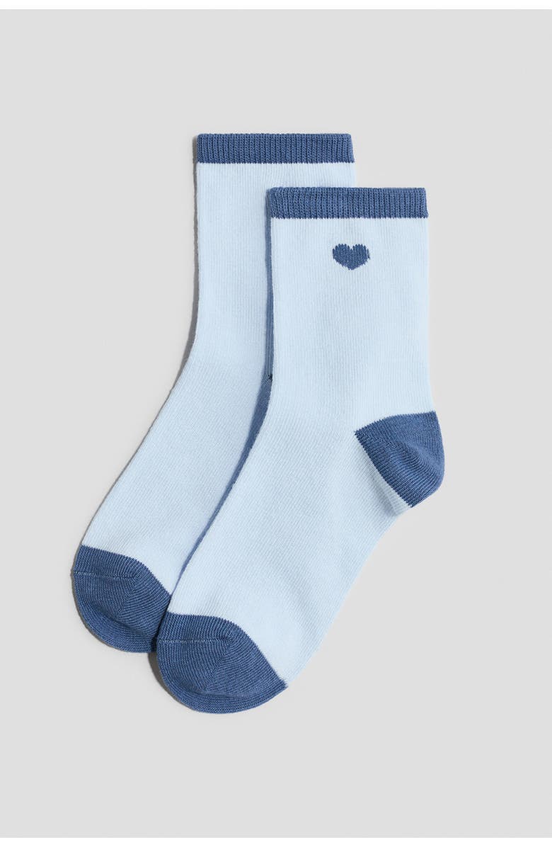 H&M 10-pack Socks, Alternate, color, Blue/Hearts