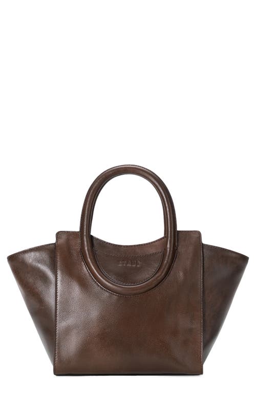 Staud Mini Maude Leather Tote In Brown
