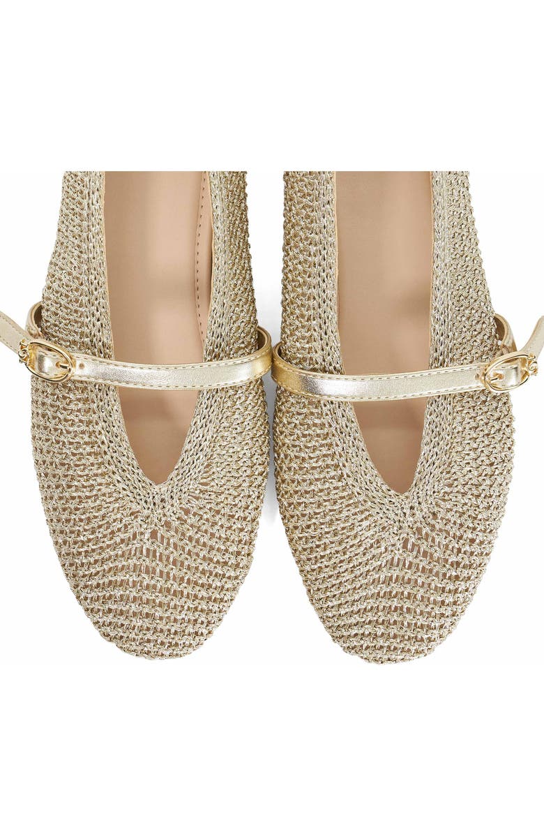 Dune London Halmada Mary Jane Flat, Alternate, color, Gold
