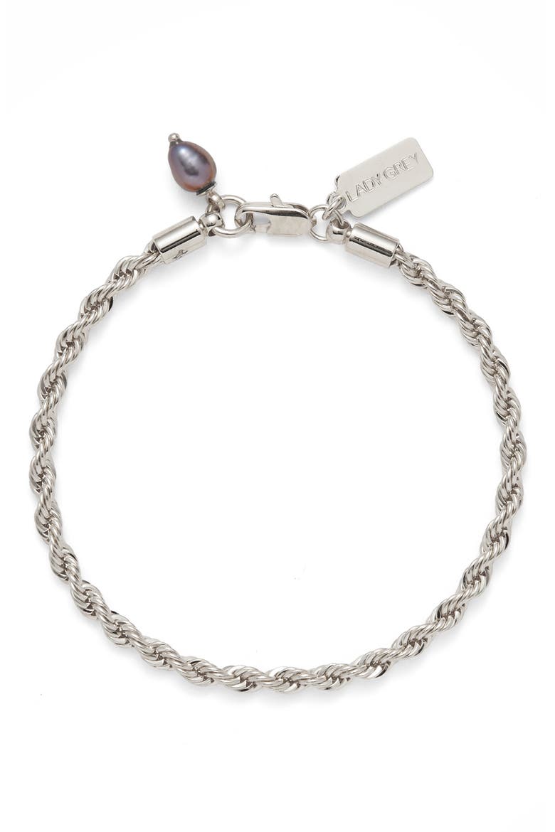 Rope Chain Bracelet, Main, color, SILVER