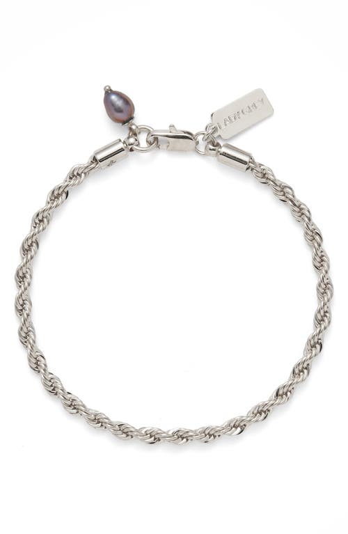 Lady Grey Rope Chain Bracelet In Silver