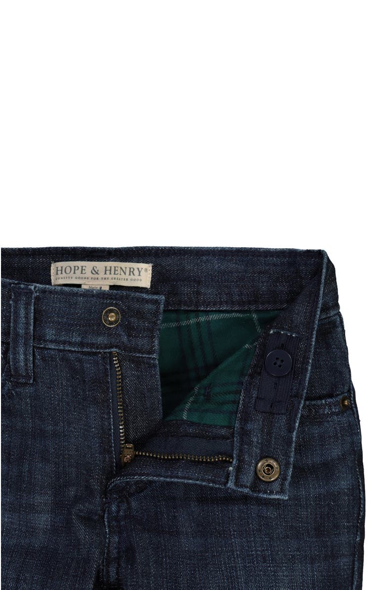 Hope & Henry Baby Boys' Flannel Lined Denim, Infant, Alternate, color, Medium Wash Flannel Lining