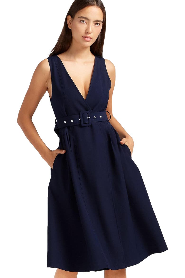 Miss Independence Midi Dress, Alternate, color, Navy
