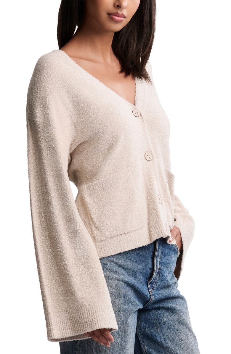 Barefoot Dreams<sup>®</sup> CozyChic<sup>®</sup> Ultra Lite<sup>®</sup> Flare Sleeve Button-Up Top, Alternate, color, Stone