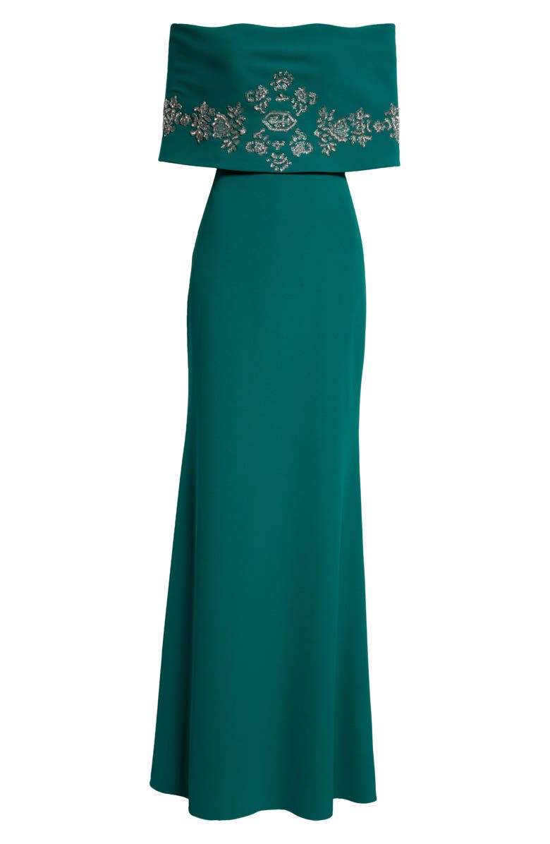 Lela Rose Beaded Off the Shoulder Gown, Alternate, color, 