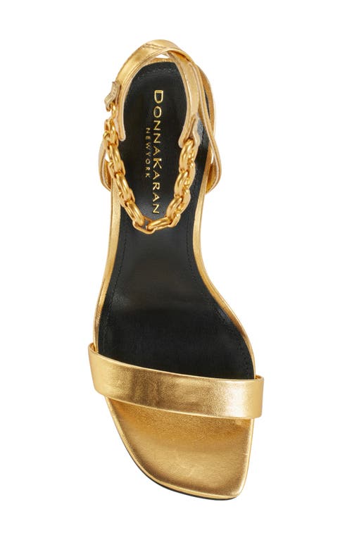 Donna Karan New York Corin Chain Ankle Strap Sandal In Gold