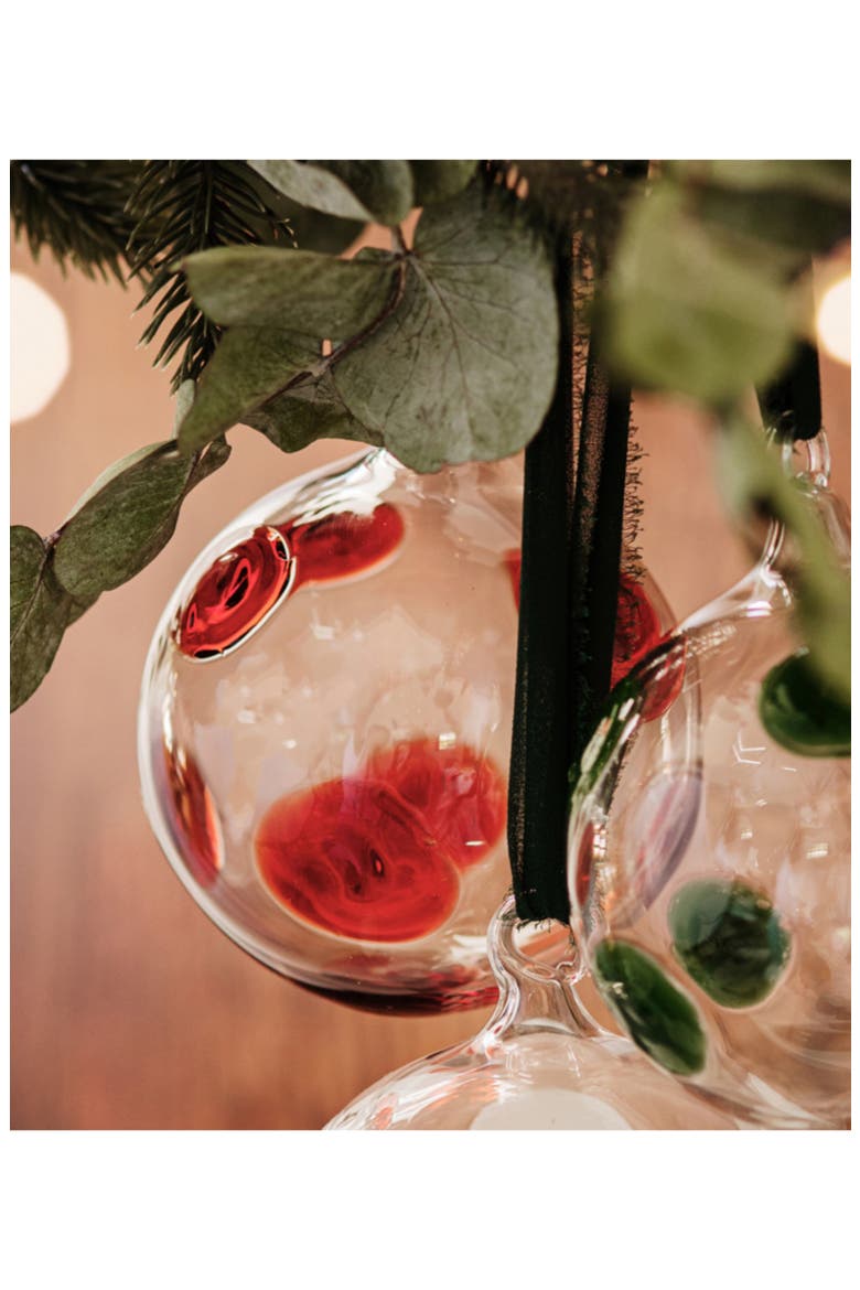 Drop Glass Ornament, Alternate, color, RED