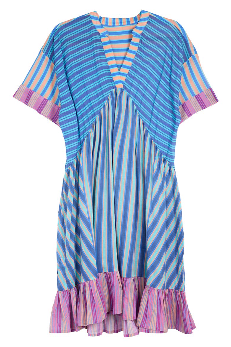 Striped Tunic Dress, Alternate, color, BLUE