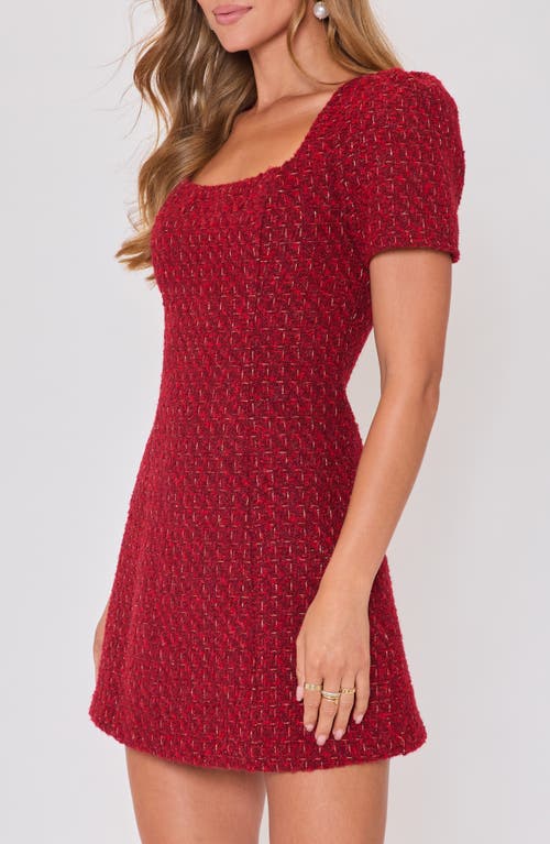 Vici Collection Blair Tweed Minidress In Red