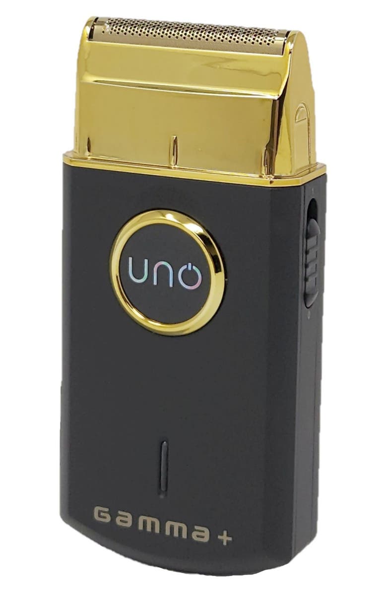 GAMMA+ Uno Men's Single Foil Shaver with Cap, Alternate, color, Black