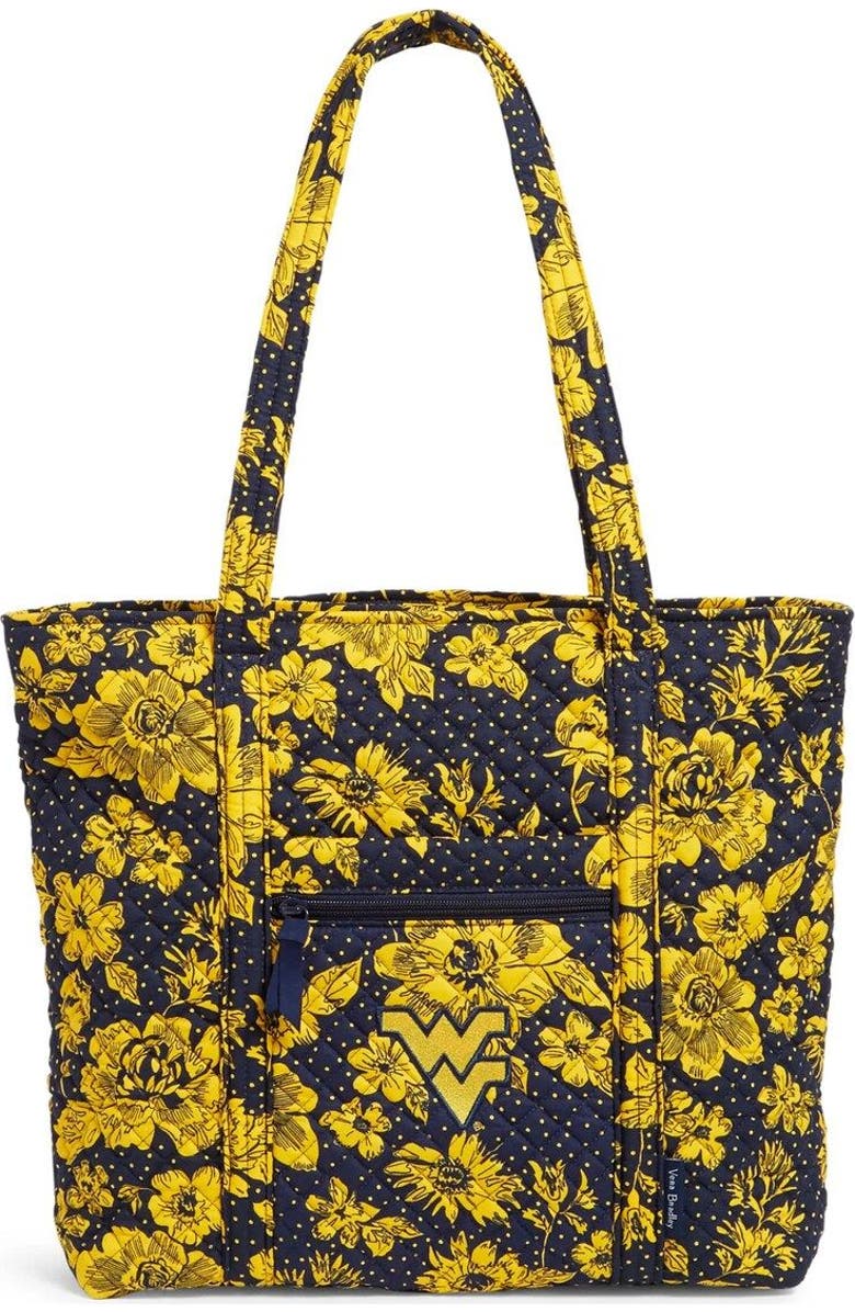 VERA BRADLEY West Virginia Mountaineers Rain Garden Vera Tote Bag, Main, color,