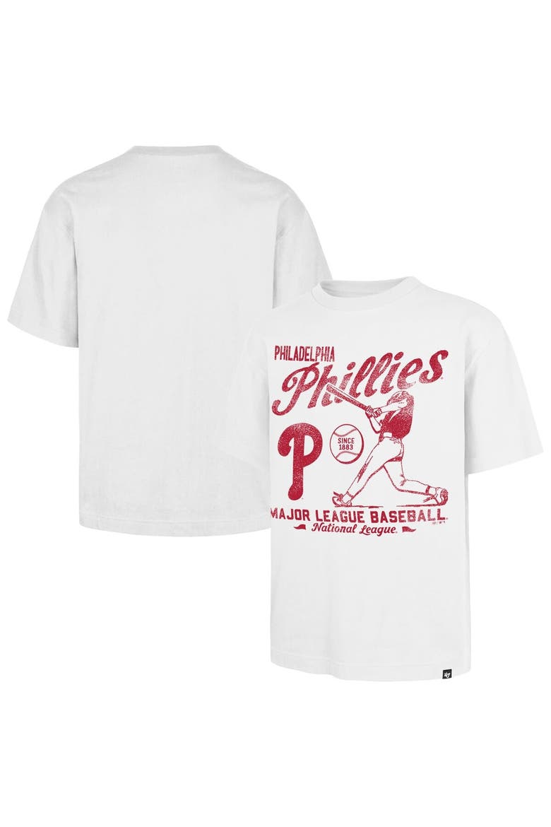 Men's '47 White Philadelphia Phillies Regional Batter Foundation T-Shirt, Main, color, White