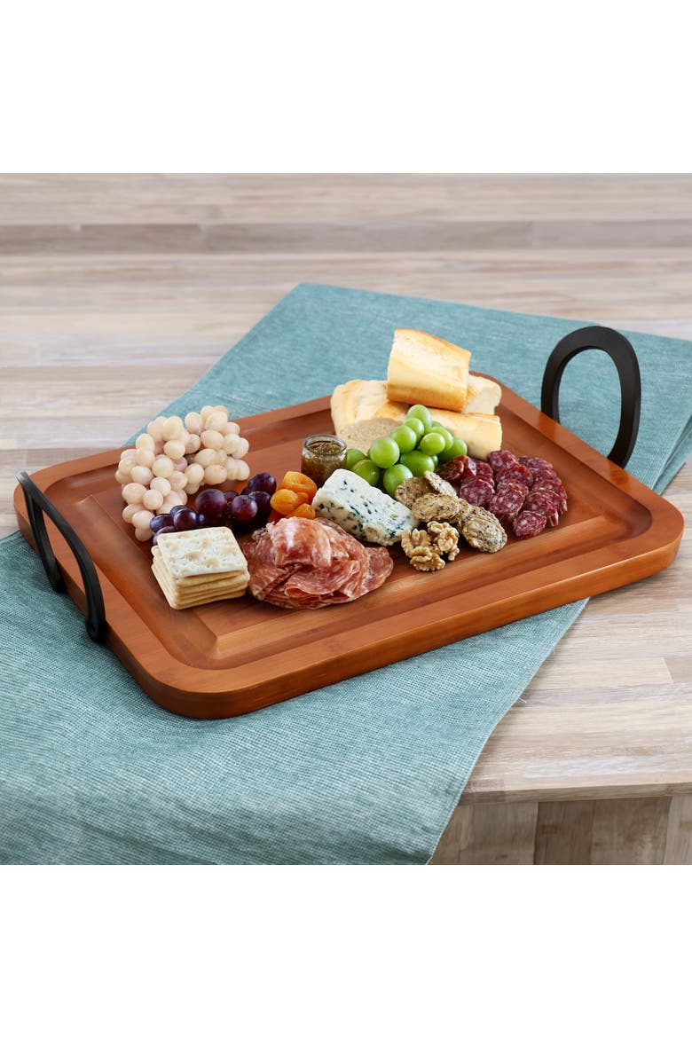 Wood Charcuterie Board in Golden Brown, Alternate, color, Brown