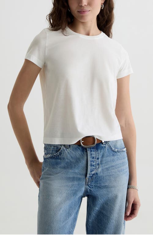 Ag Zoie Cotton & Linen Blend T-shirt In White