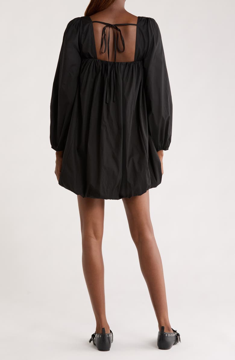 MELLODAY Long Sleeve Bubble Minidress, Alternate, color, Black