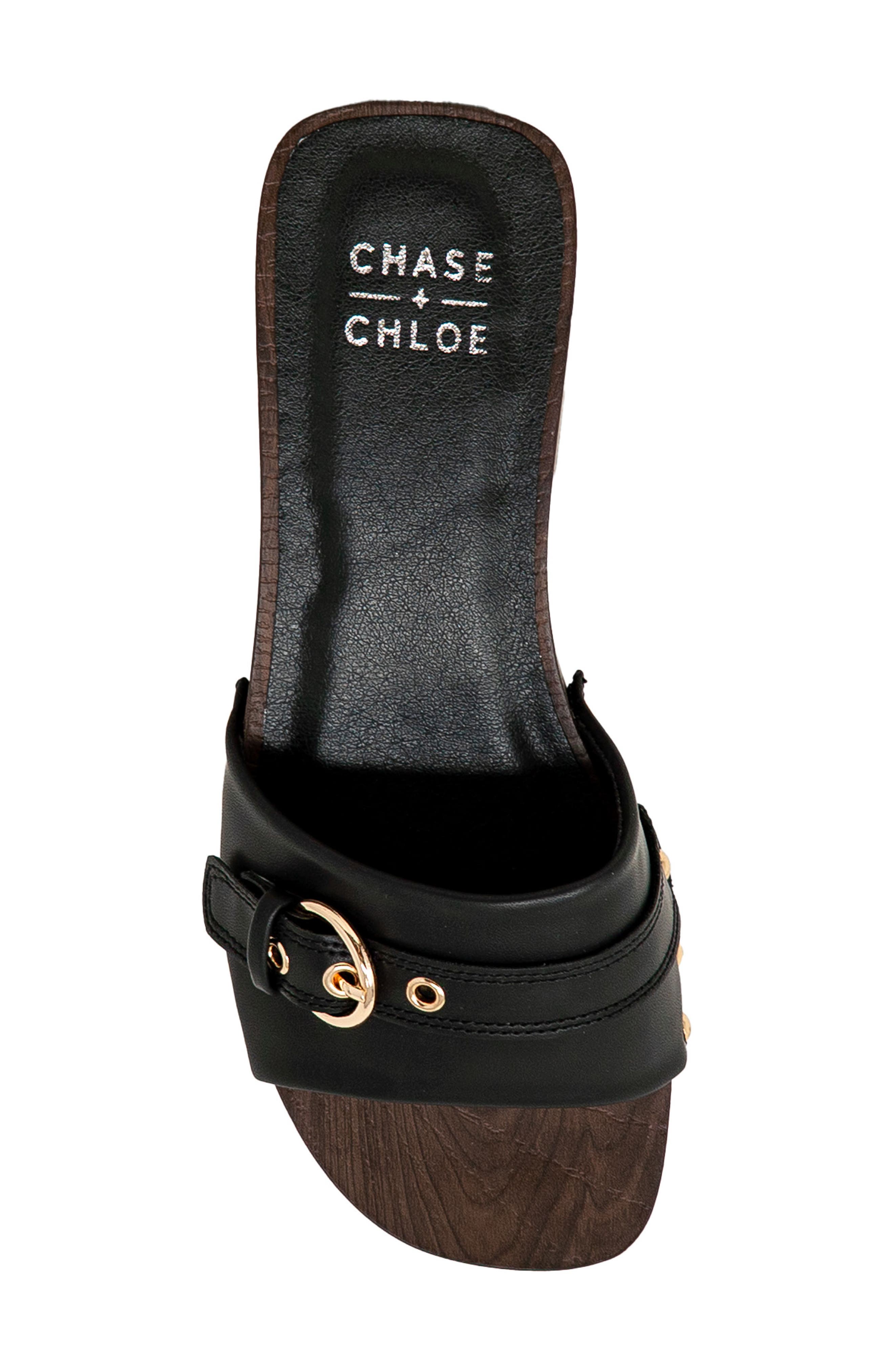 Slide Sandal, Alternate, color, BLACK PU
