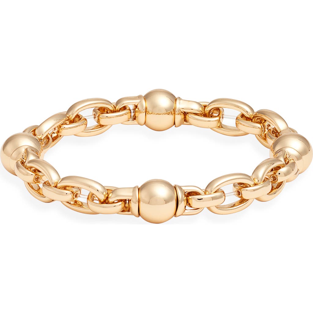 Nordstrom Orb Station Chain Stretch Bracelet In Gold