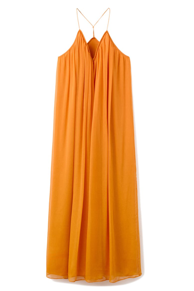 Flowy Chiffon Maxi Dress, Main, color, ORANGE