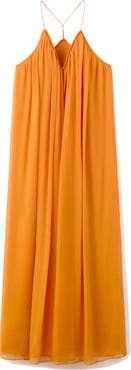 MANGO Flowy Chiffon Maxi Dress