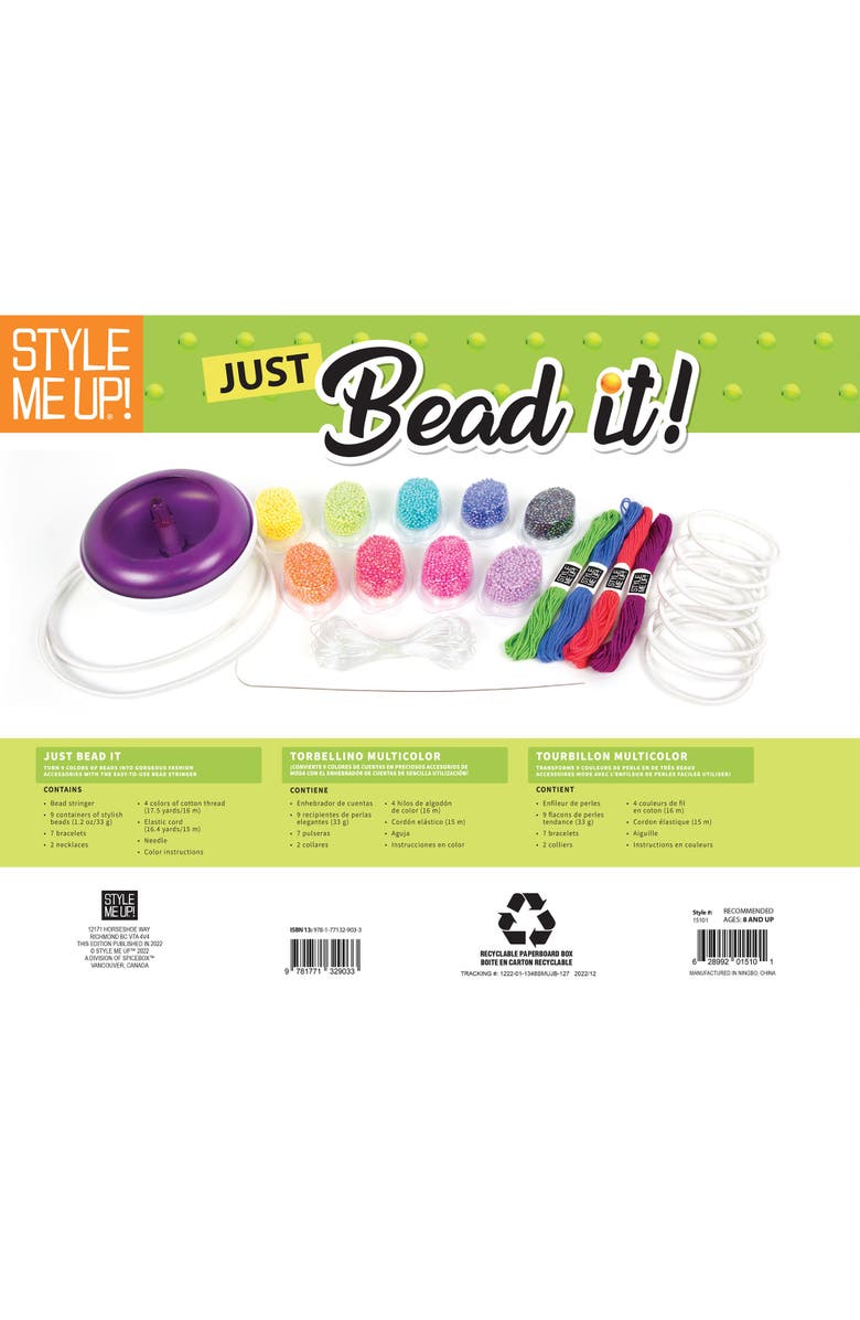 Style Me Up Just Bead It Kids DIY Jewelry Kit, Alternate, color, Multicolored