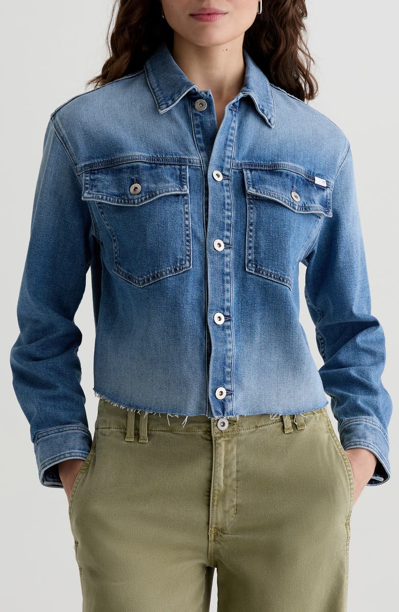 AG Valleta Utility Denim Shirt Jacket, Main, color, 