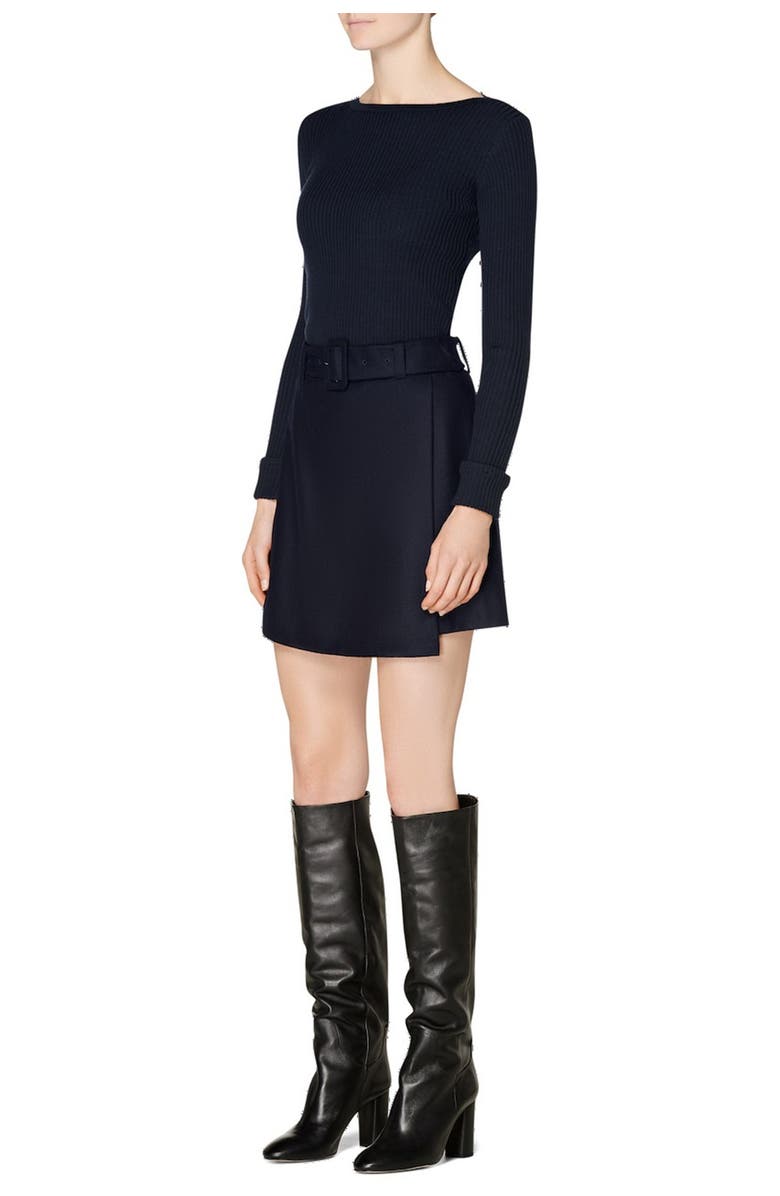 SUISTUDIO Calvin Wool Skirt, Main, color, 