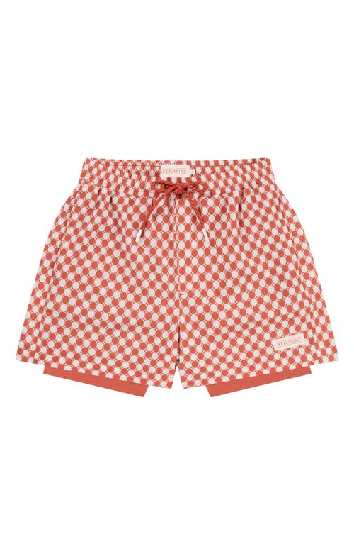 Sealskinz Southwood Circle Print Swim Trunks In Orange