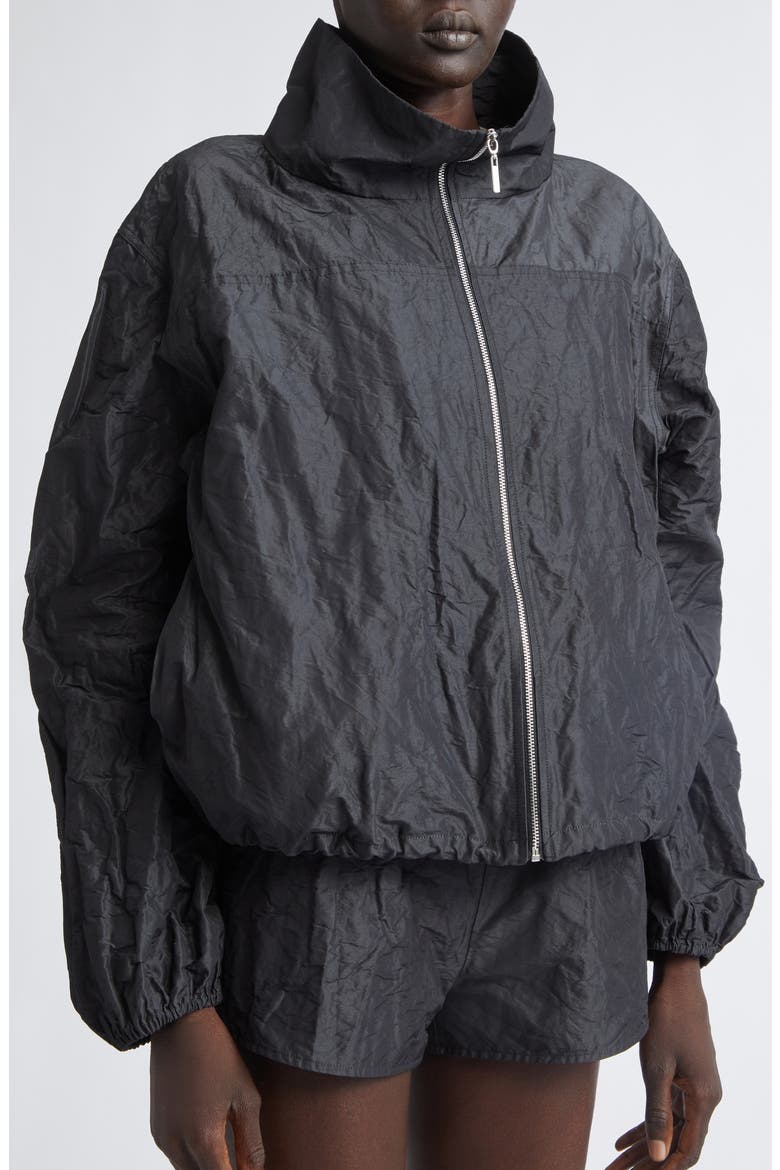 Sadie Steel Taffeta Windbreaker, Alternate, color, BLACK