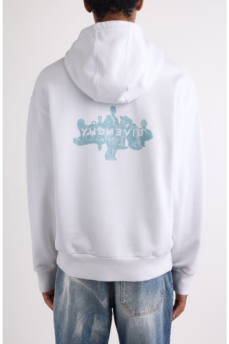 Boxy Fit Graphic Hoodie, Alternate, color, WHITE