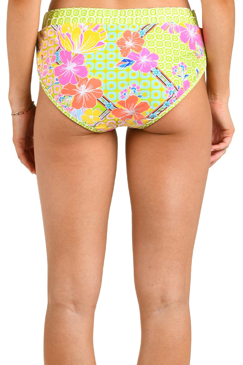 Across Hot Pant Bikini Bottoms, Alternate, color, GREEN MULTI