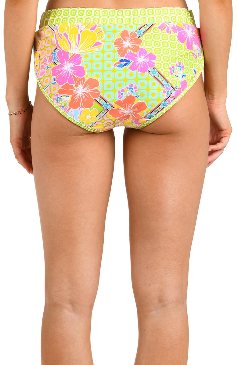 Citrus Across Hot Pant Bikini Bottoms, Alternate, color, Green Multi