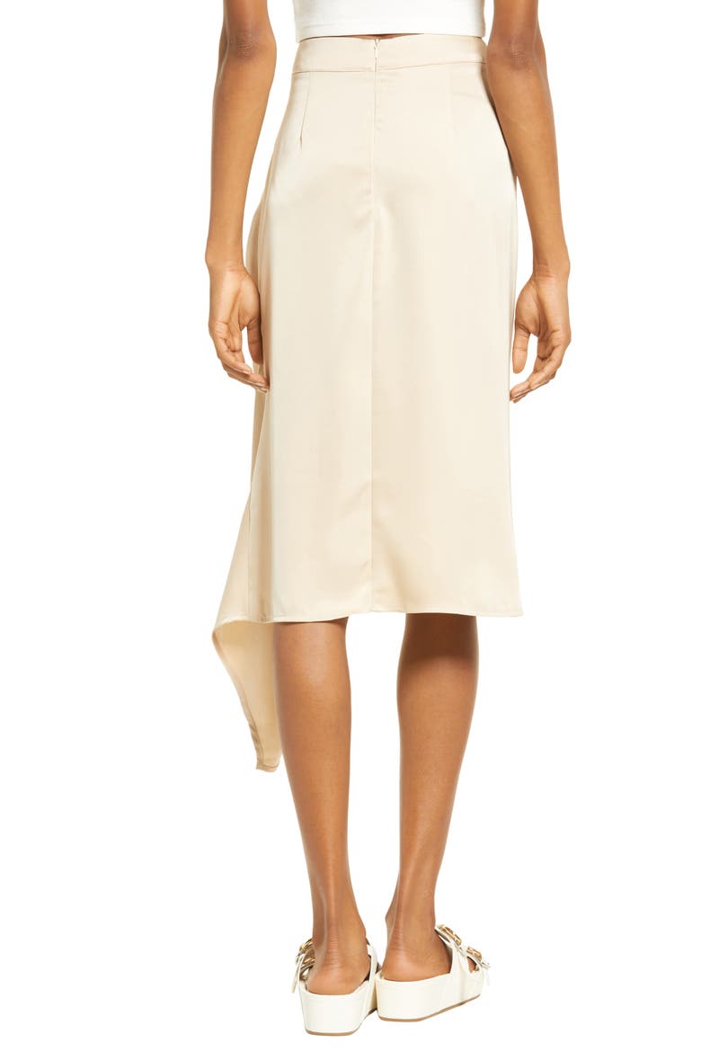 Front Slit Knee Length Skirt, Alternate, color, OYSTER
