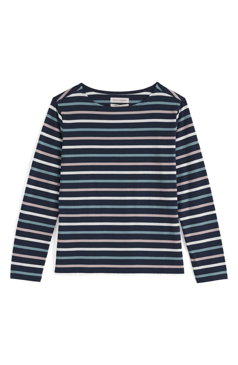 Seasalt Cornwall Sailor Stripe Organic Cotton Top, Alternate, color, Tri Breton Parsnip