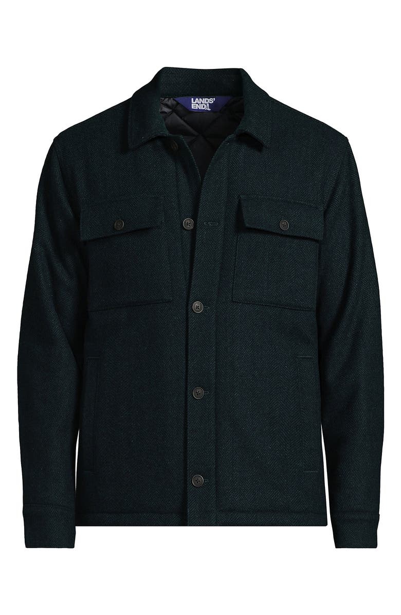 Lands' End Wool Blend Shirt Jacket, Alternate, color, 