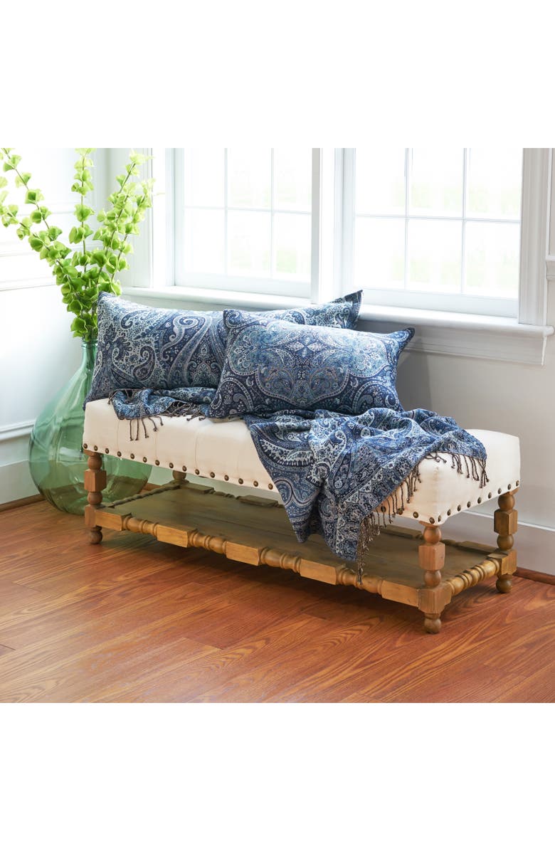 ELISABETH YORK Suman Navy Lumbar Throw Pillows Collection, Alternate, color, Blue