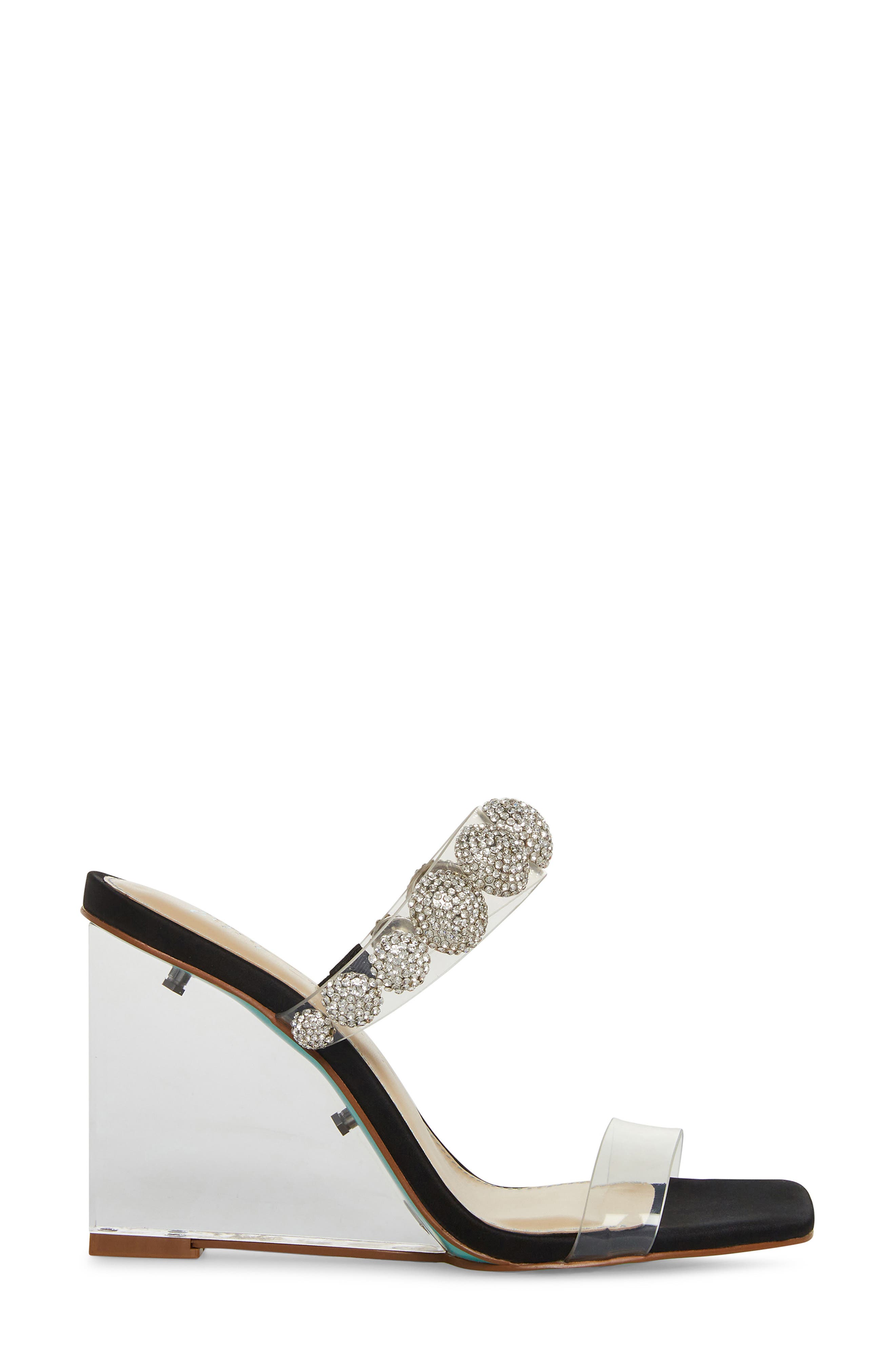 Betsey Johnson Troy Crystal Wedge Sandal, Alternate, color, 