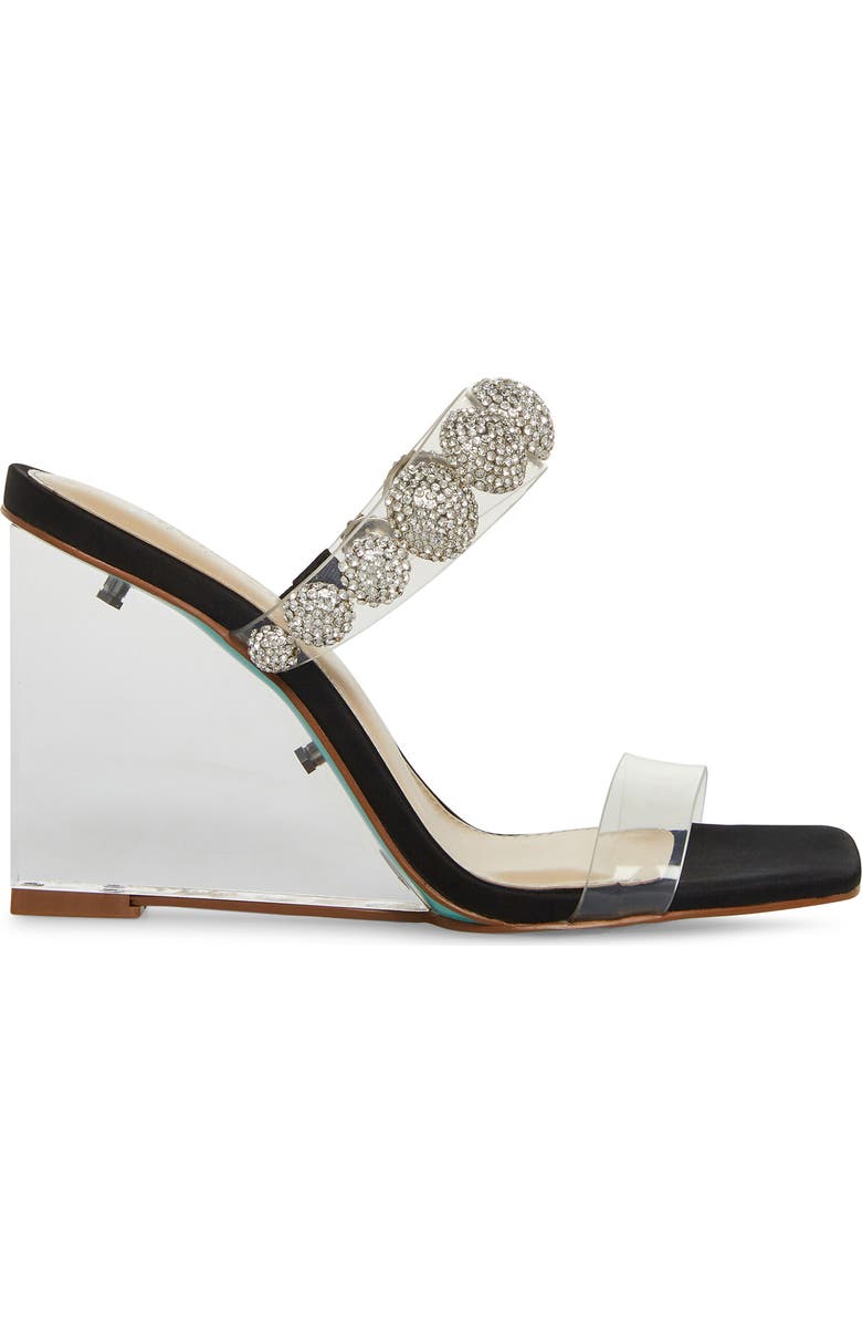 Betsey Johnson Troy Crystal Wedge Sandal, Alternate, color,