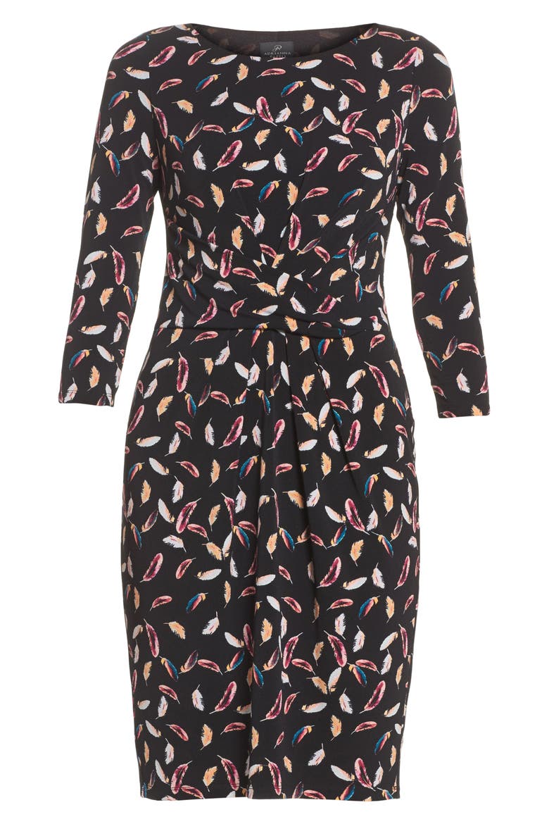 Print Stretch Sheath Dress, Alternate, color, PINK MULTI