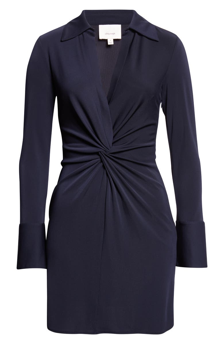 Cinq à Sept McKenna Matte Jersey Minidress, Alternate, color, Navy