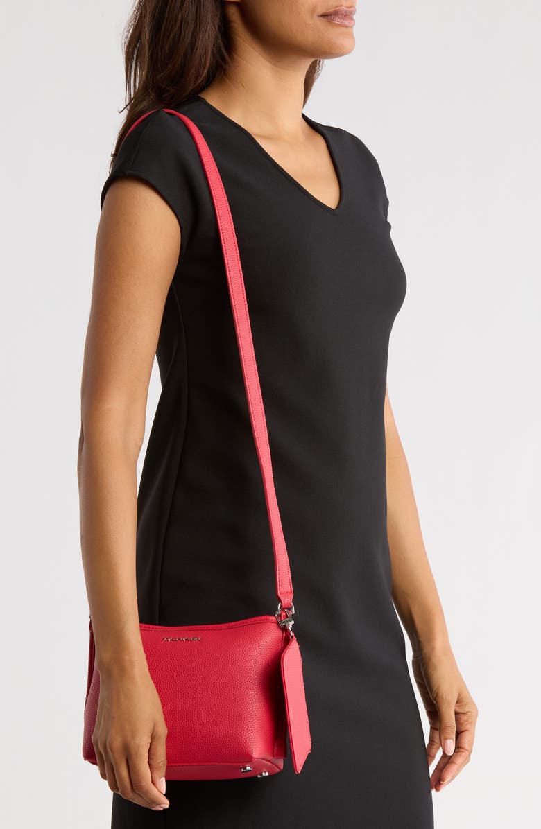 Tahari Cooper Crossbody Bag & Pouch, Alternate, color, Punch
