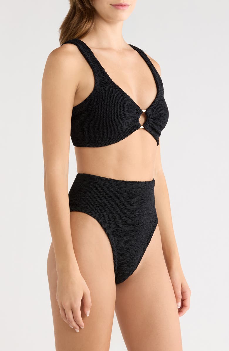 Hunza G Nadine Two-Piece Swimsuit, Alternate, color, Black