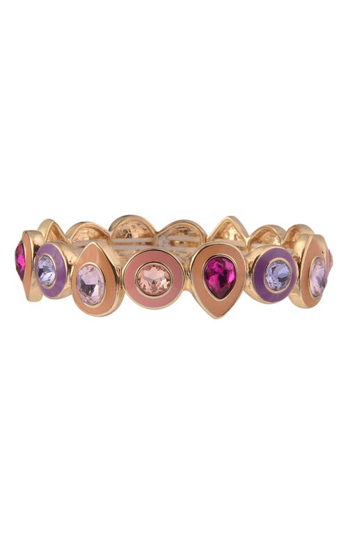 Laundry By Shelli Segal Multicolor Crystal & Enamel Stretch Bracelet
