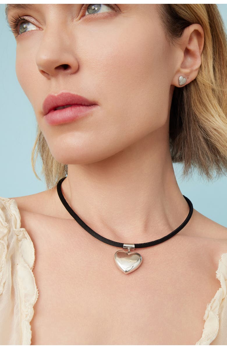 Oradina Sterling Silver Lover Cord Pendant Necklace, Alternate, color, Silver