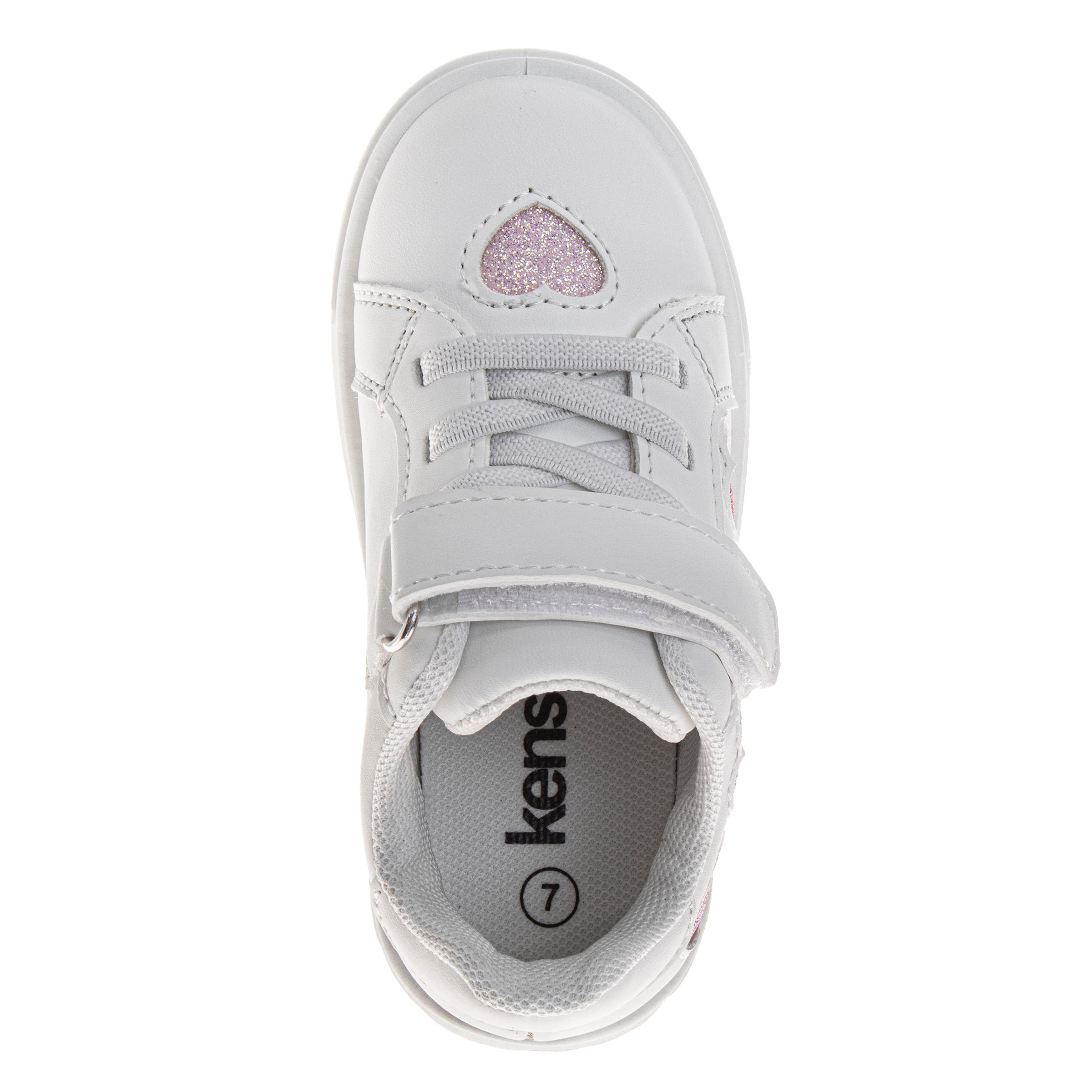 Kensie Girl Sneaker Girls, Alternate, color, White/Silver